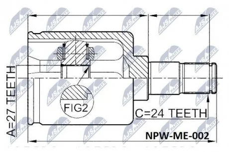 Шрус Nty NPW-ME-002 (фото 1)