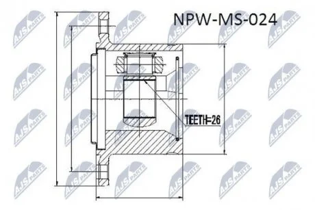 Шрус полуоси Nty NPW-MS-024