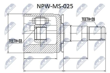 Шрус Nty NPWMS025 (фото 1)