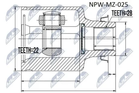 ШРКШ внутр. правий MAZDA 3 Nty NPW-MZ-025