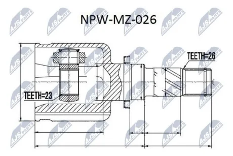 Шрус Nty NPWMZ026 (фото 1)