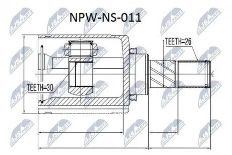 ШРКШ внутр. лівий NISSAN QASHQAI I Nty NPW-NS-011