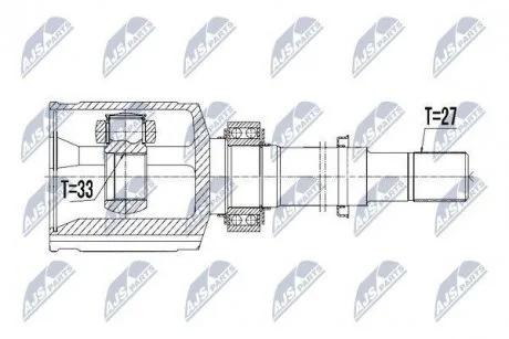 Шрус правый внутренний Nty NPW-NS-058