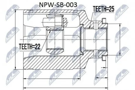 Шрус полуоси Nty NPW-SB-003