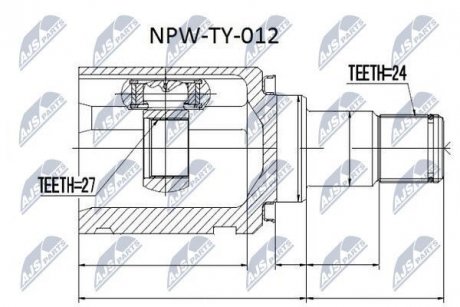 Шарнир равных угловых скоростей Nty NPW-TY-012