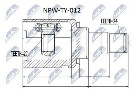 Шрус полуоси Nty NPW-TY-012