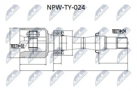 Шрус полуоси Nty NPW-TY-024