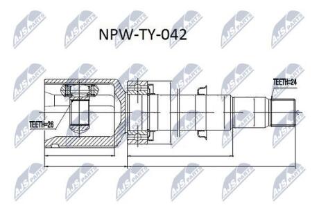 Шрус полуоси Nty NPWTY042