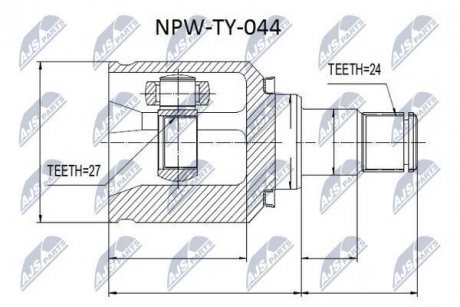 Шарнир равных угловых скоростей Nty NPW-TY-044