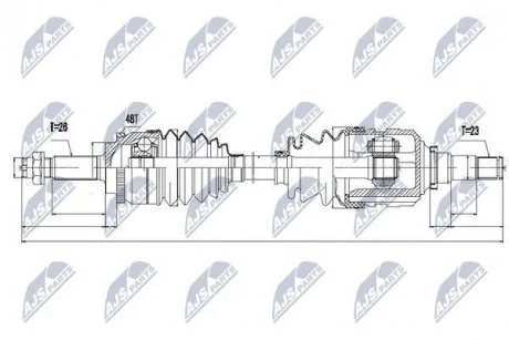 Полуось Nty NPW-TY-056