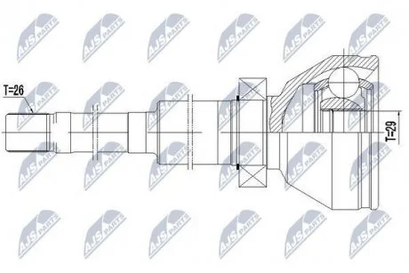 Шарнир равных угловых скоростей Nty NPW-VV-072