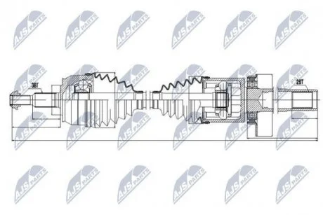 Полуось Nty NPW-VW-035