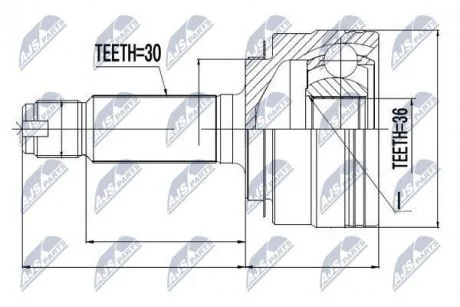 Шрус полуоси Nty NPZ-HD-040
