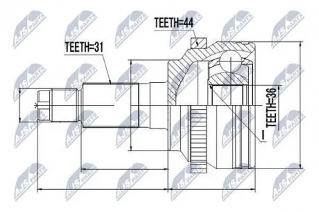 ШРКШ внутр. MAZDA 6, CX-7, CX-9 2.3/3.5/3.7 12.05- Nty NPZ-MZ-053