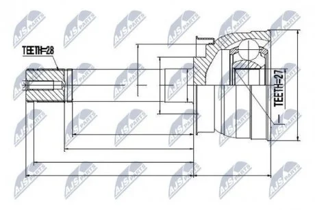 Шрус внешний Nty NPZ-NS-040
