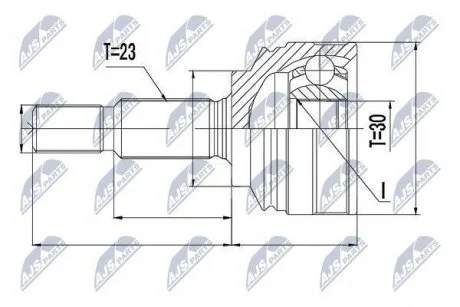 ШАРНИР РАВНЫХ УГЛОВЫХ СКОРОСТЕЙ Nty NPZ-RE-053