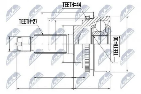 Шарнир равных угловых скоростей Nty NPZ-SB-011