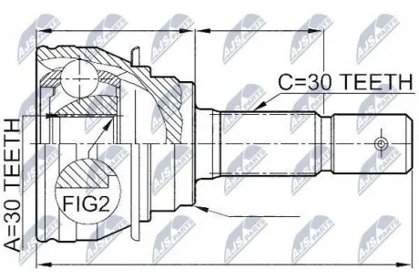 Шрус зовнішній Nty NPZ-TY-020