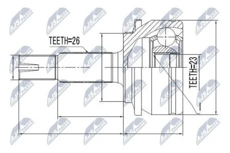 Шрус полуоси Nty NPZTY061