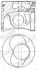 Поршень 80.01mm +0.50 (1-2cyl) Audi A3/A4/Skoda Fabia/VW Golf/Touran 1.9TDI 04- 87-114907-65