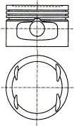 Поршень у комплекті на 1 циліндр, 1-й ремонт (+0,40) NURAL 87-124806-00