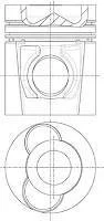 Поршень. DAF 130.00 WS222L/242/268/295 NURAL 87-743400-10