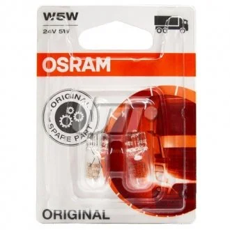 Автолампа (5W24VW2,1X9,5D10X) OSRAM 2845-02B (фото 1)