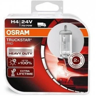 Автомобильная лампа H4 75/70W 24V (P43T-38) (комплект 2 шт.)) OSRAM 64196TSP-HCB