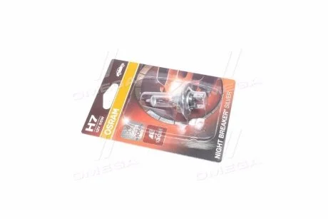 Лампа фарная H7 12V 55W PX26d NIGHT BREAKER SILVER (+100) blister OSRAM 64210NBS-01B