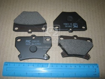 - Гальмівні колодки до дисків TOYOTA Corolla(E120)/Yaris(P1) 99-07 rear PARTS MALL (PMC) PKF-011 (фото 1)