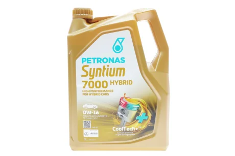 Олива моторна SYNTIUM 7000 HYBRID 0W-16 SP (5L) Petronas 70735M12EU (фото 1)