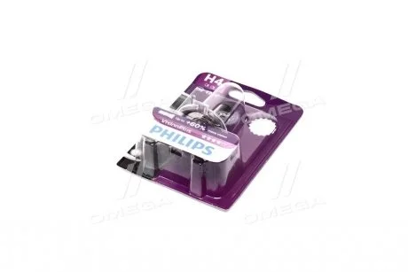 Лампа накаливания H4VisionPlus12V 60/55W P43t-38 PHILIPS 12342VPB1