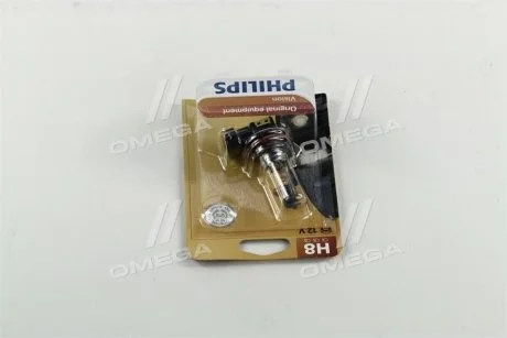 Лампа накаливания H8 12V 35W PGJ19-1 1шт blister PHILIPS 12360B1