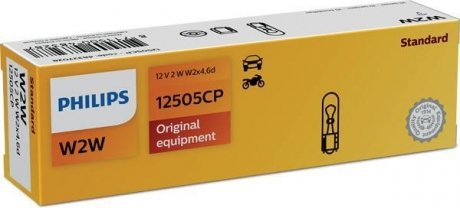 Лампа накаливания W2W12V 2W W 2X4,6d PHILIPS 12505CP (фото 1)