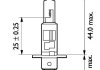 H1 MasterDuty 24V 70W P14,5s Конструкция ламп выдерживает вибрацию до 13.8 g (более жесткое крепление цоколя, прочная нить в виде двойной спирали) PHILIPS 13258MDC1 (фото 3)