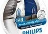 H3 MasterDuty BlueVision 24V 70W PK22s Set 2 pc. Белый свет, с голубым оттенком (4000° K, колба голубого цвета) PHILIPS 13336MDBVS2 (фото 1)