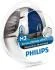 13336MDBVS2 (PHILIPS) H3 MasterDuty BlueVision 24V 70W PK22s Set 2 pc. Белый свет, с голубым оттенком (4000° K, колба голубого цвета) 13336MDBVS2