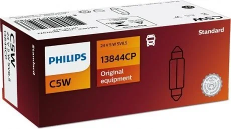 Автолампа 24V 5W SV8,5 T10,5x38 PHILIPS 13844CP