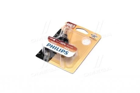 Лампа накаливания HB3 12V 50W P20d Vision +30 1шт blister PHILIPS 9005PRB1