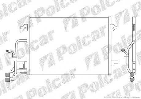 Радиатор кондиционера Audi A4, VW Passat 1,6-2,8 97-05 Polcar 1324K8C2 (фото 1)