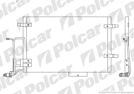 Радиатор кондиционера Audi A6 2.5TDI 97-05 Polcar 1326K8C4S (фото 1)