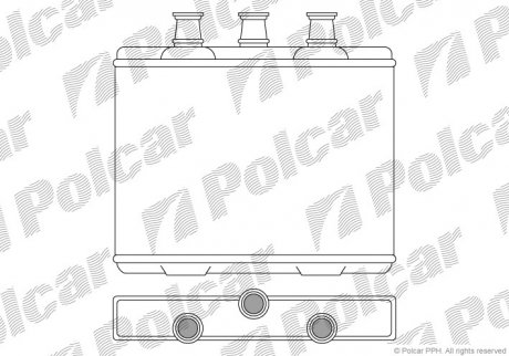 Радиатор отопления салона BMW 7(E65) Polcar 2023N8-1 (фото 1)