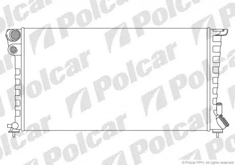 Радіатор охолодження Citroen Berlingo 1,9 D/2,0 HDi Polcar 232608B4
