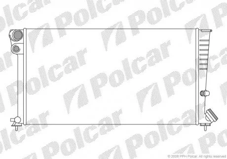 Радіатор охолодження (МКПП) Citroen Berlingo 96- /Peugeot 306 97- Polcar 235008A5