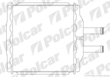 Радіатор пічки Chevrolet Lacetti/Daewoo Nubira 1.4-2.0 03- Polcar 2505N8-1 (фото 1)