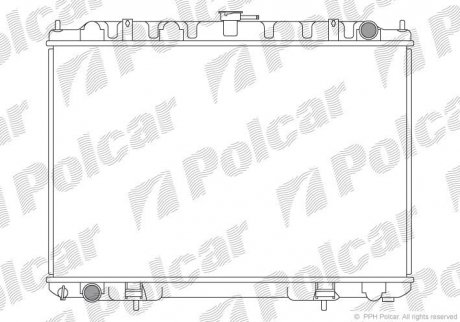 Радіатор охолодження Nissan X-Trail I 2.2D 06.01-01.13 Polcar 274608-5