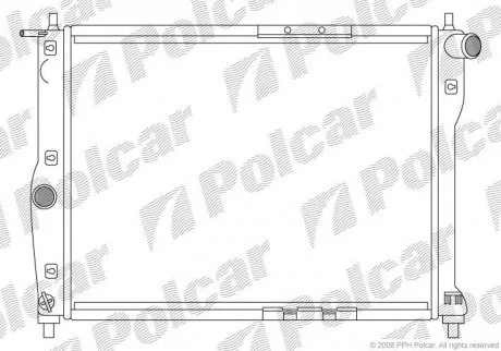 Радіатор Daewoo Lanos, Nubira 1,5-1,6 97- (без кондиціонера) Polcar 291208A1