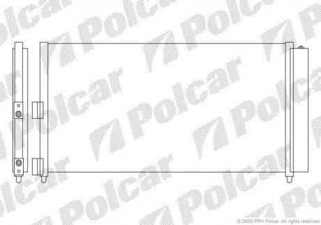Радиатор кондиционера Fiat Doblo 1.3-1.9 JTD 01- Polcar 3022K8C5 (фото 1)