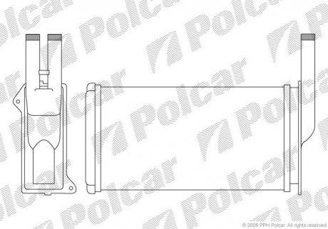 Радіатор пічки Ford Scorpio I,II, Sierra 82- Polcar 3214N8-1