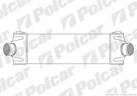 Интеркулер Ford Tranzit 2.4Tdci 06- Polcar 3248J8-1